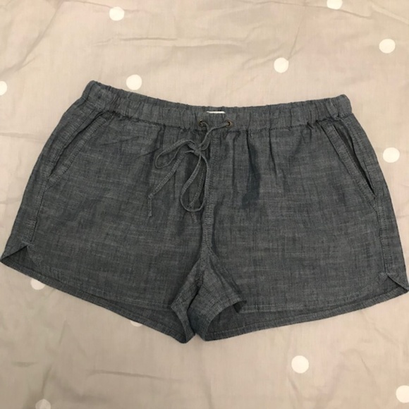 J Crew Factory - 3” chambray drawstring short - Picture 1 of 3